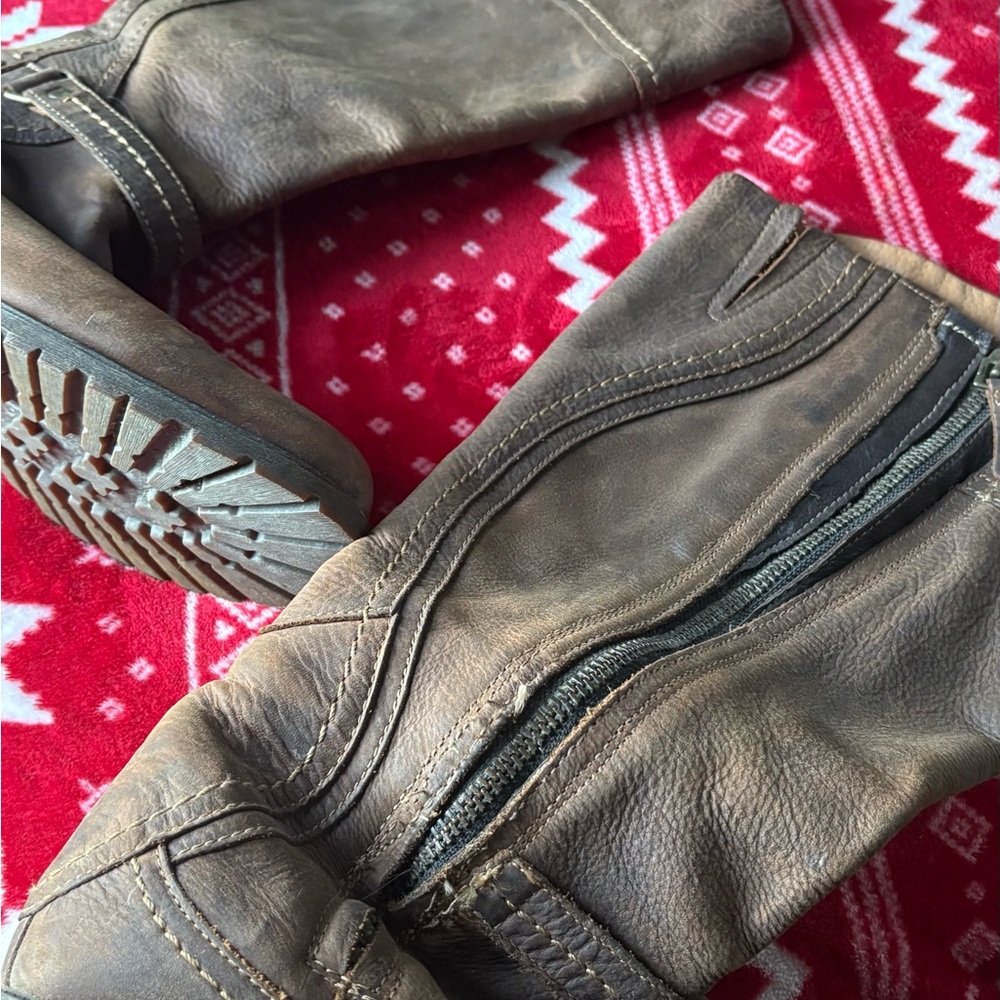 Leather knee high boots sz 11 - Picture 10 of 13